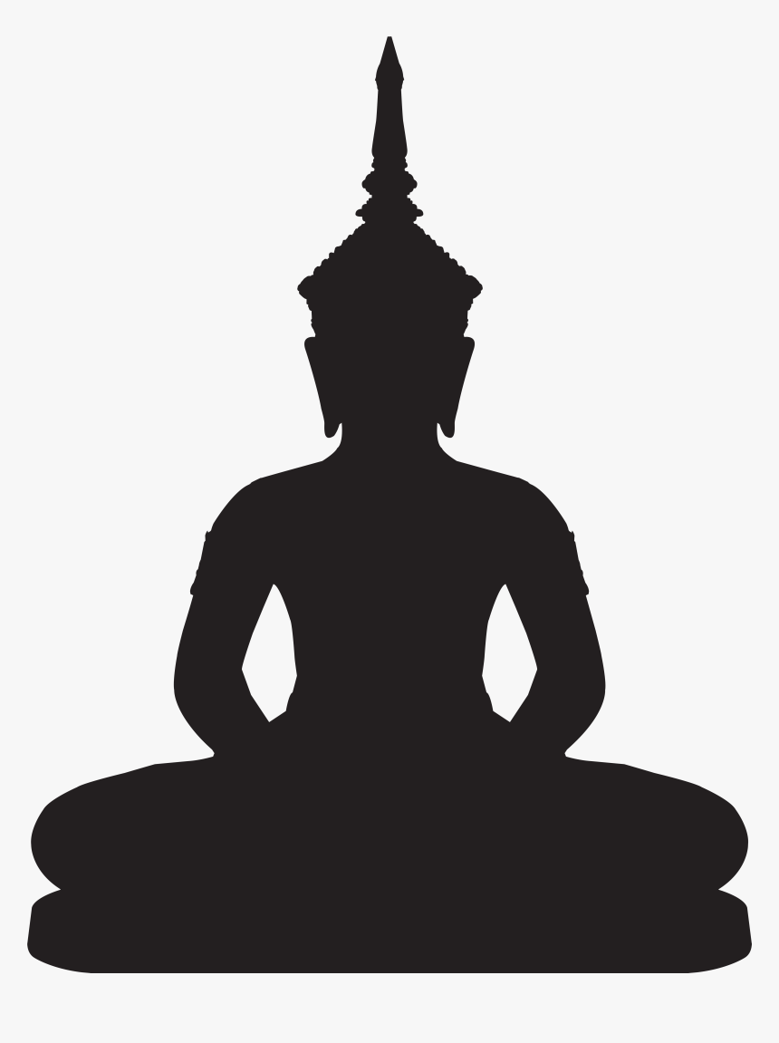 Buddha Statue Silhouette Png Clip Art, Transparent Png, Free Download