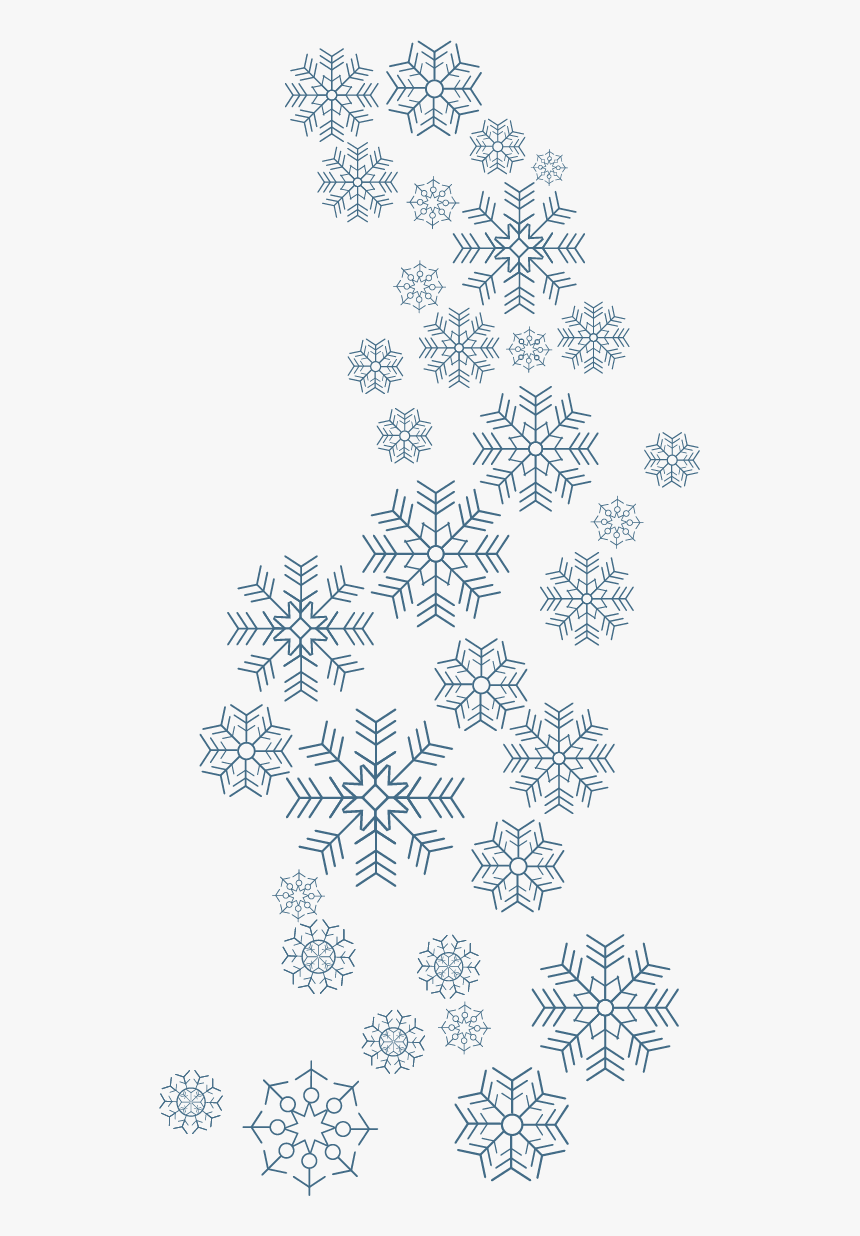 Beautiful Flurries Winter Snow Vector Snowflake Schema - Vector Snowflake Transparent, HD Png Download, Free Download