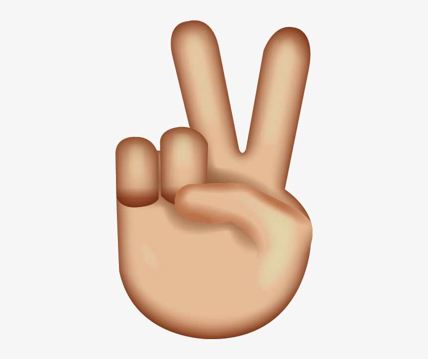 Emoji Peace Hand Png, Transparent Png, Free Download