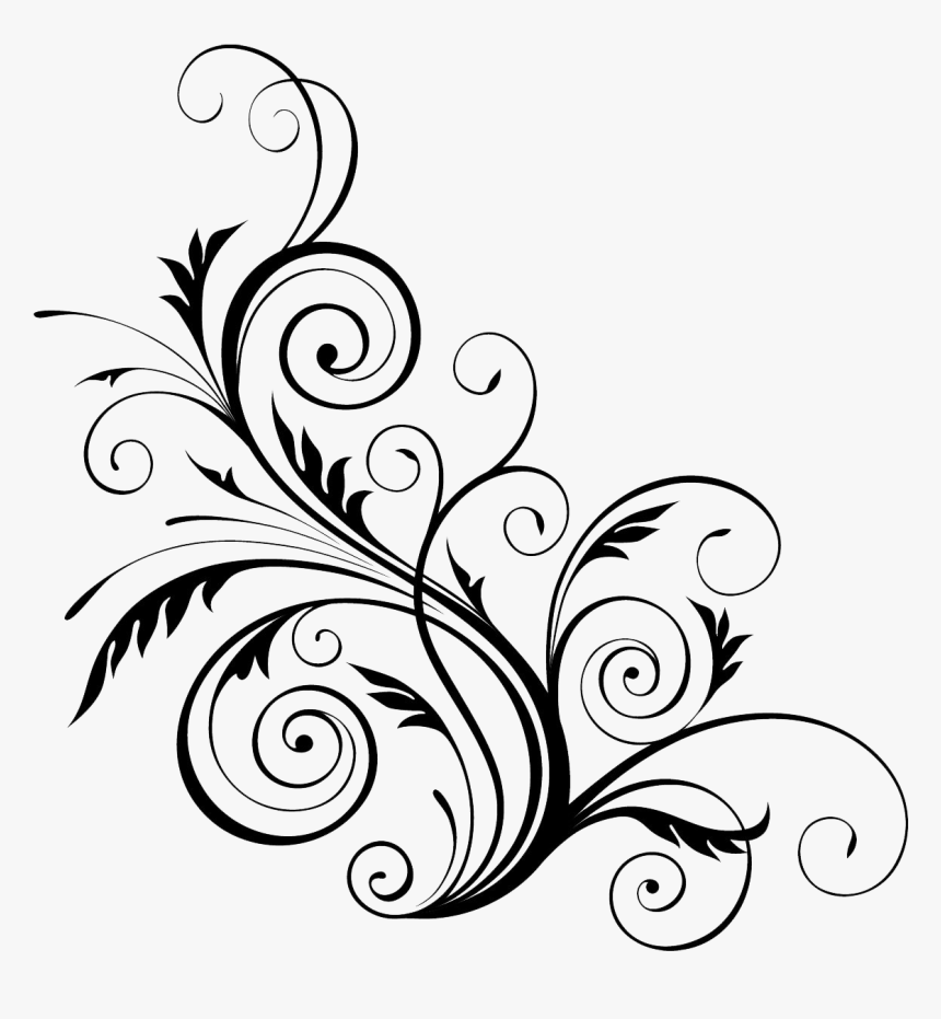 Swirl Png Download Image - Floral Swirls Design Png, Transparent Png, Free Download