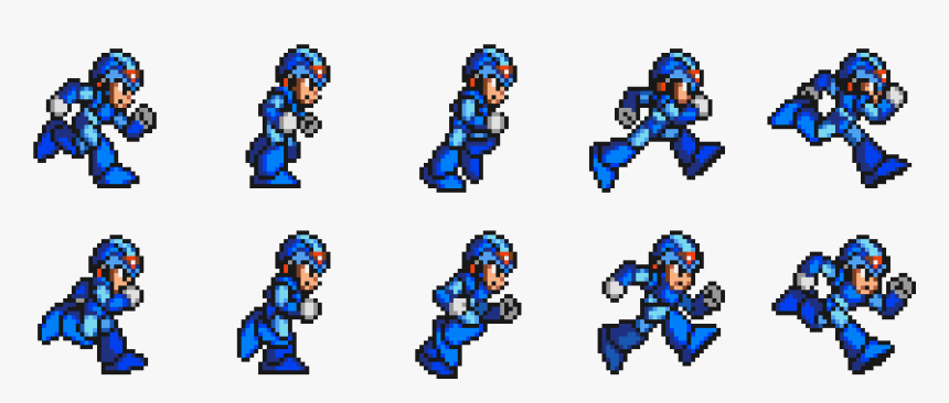 Exemplo De Spritesheet - Sprite Sheet Megaman Png, Transparent Png, Free Download