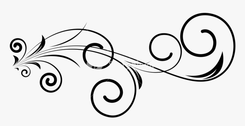 Abstract Swirl Png Picture - Flora Clipart Black And White, Transparent Png, Free Download