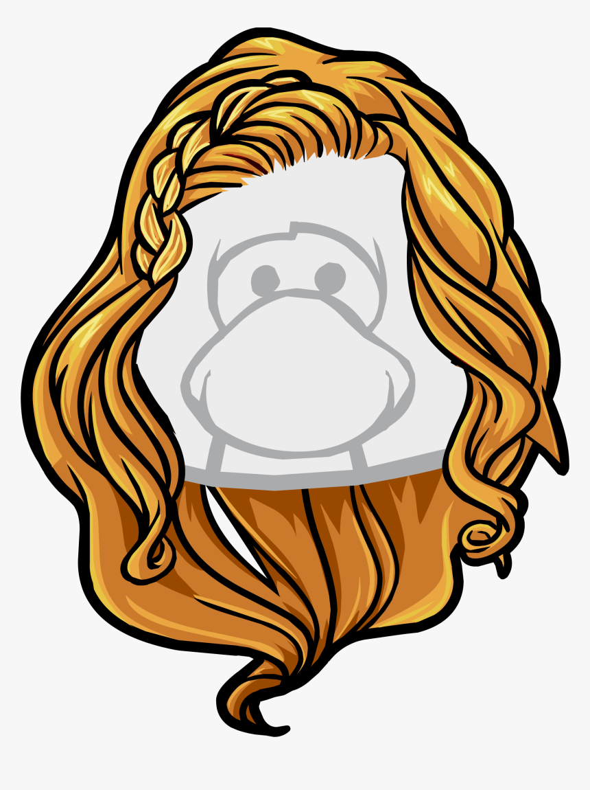 The Side Swirl - Girl Hair Club Penguin, HD Png Download, Free Download