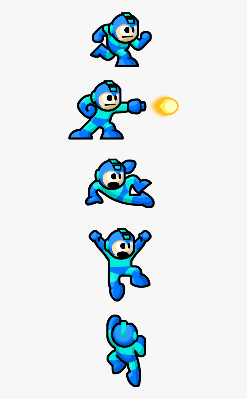 Megaman "sprites"-in Action By Waneblade - Megaman Sprites, HD Png Download, Free Download