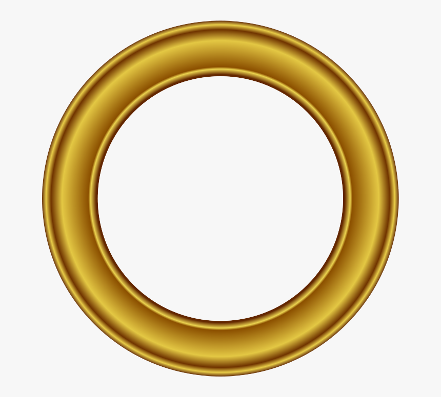 Golden Round Frame Png - Circle Logo Png Gold, Transparent Png, Free Download