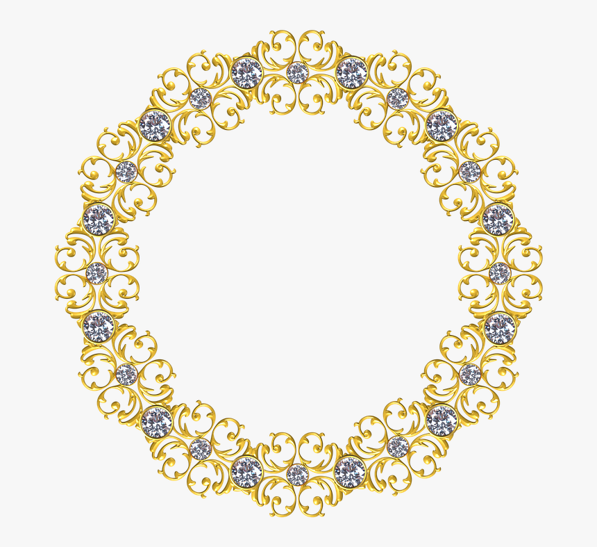 Gold, Frame, Round, Border, Decoration, Decor - Gold Circle Border Png, Transparent Png, Free Download