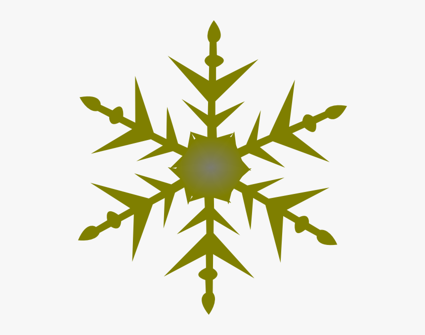 Gold Snowflake Clipart - Blue Snowflake Clipart Png, Transparent Png, Free Download