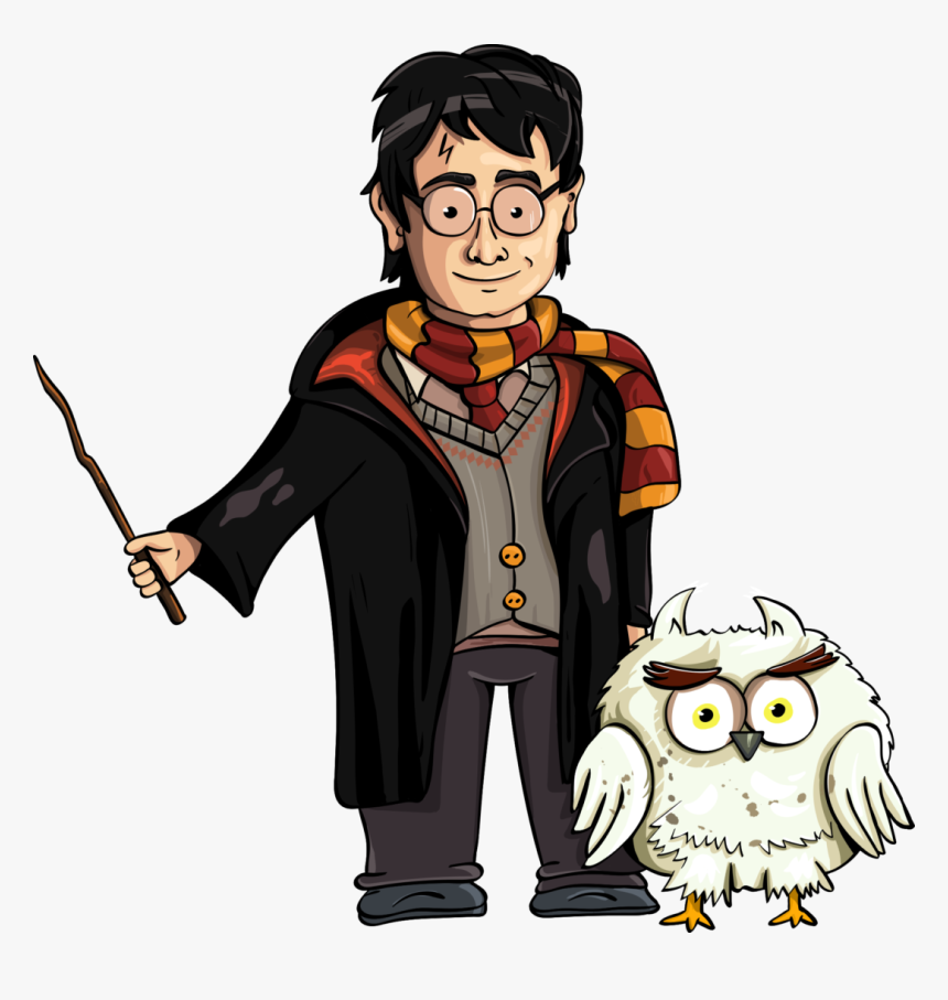 Harry Potter, Fan Art, The Wizard, Owl, Magic Wand - Harry Potter Team Names, HD Png Download, Free Download