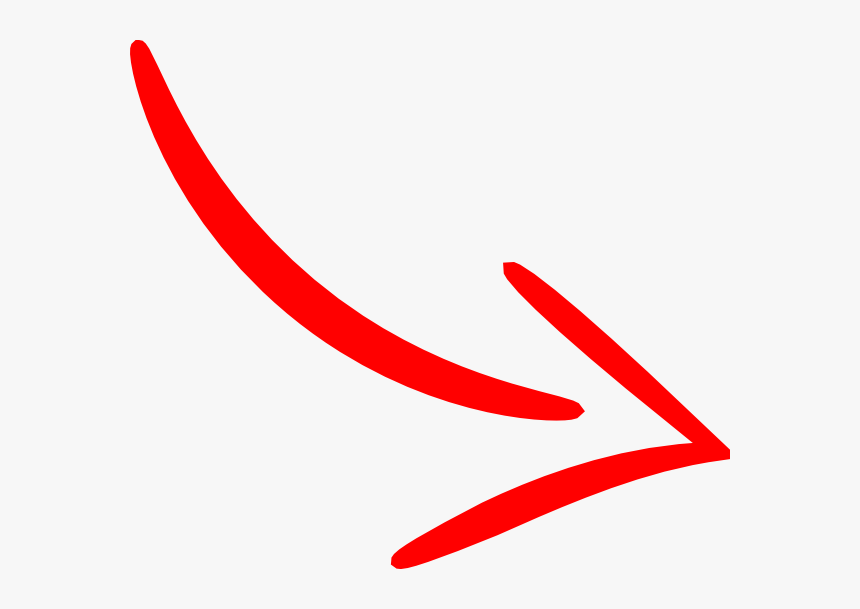 Red Arrow Line Png - Red Hand Drawn Arrow Png, Transparent Png, Free Download