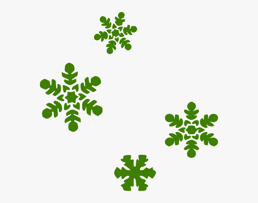 Green Snow Flakes Svg Clip Arts - Snowflake Clipart, HD Png Download, Free Download