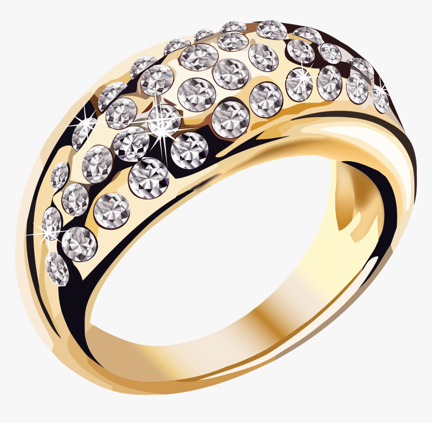 Gold Diamonds Ring Jewelry - Diamond Gold Ring Png, Transparent Png, Free Download