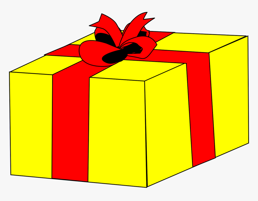 Present Clipart Christmas Presents Clip Art - Yellow Gift Clipart, HD Png Download, Free Download