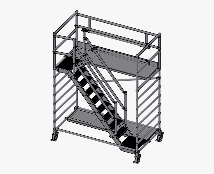 Scaffolding With 2 Stairs, HD Png Download, Free Download