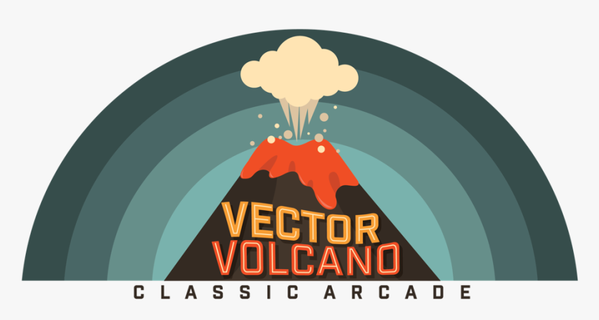 Drawn Volcano Transparent - Vector Volcano Arcade Logo, HD Png Download, Free Download