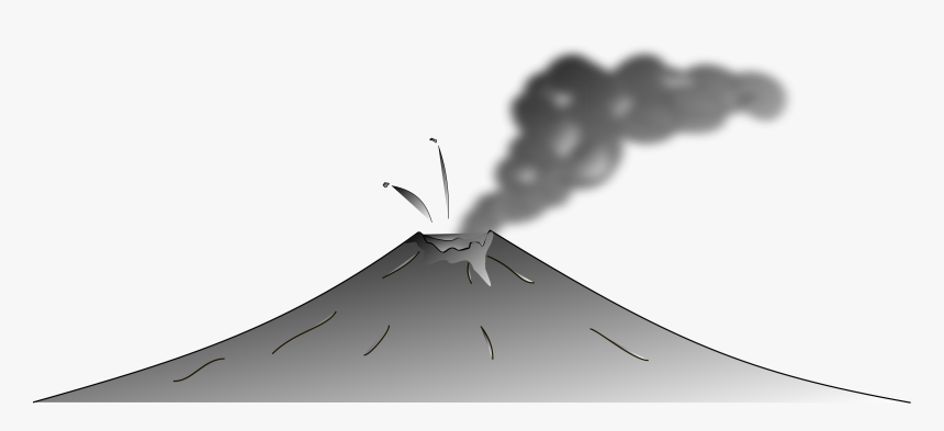 Mayon Volcano Black And White, HD Png Download, Free Download