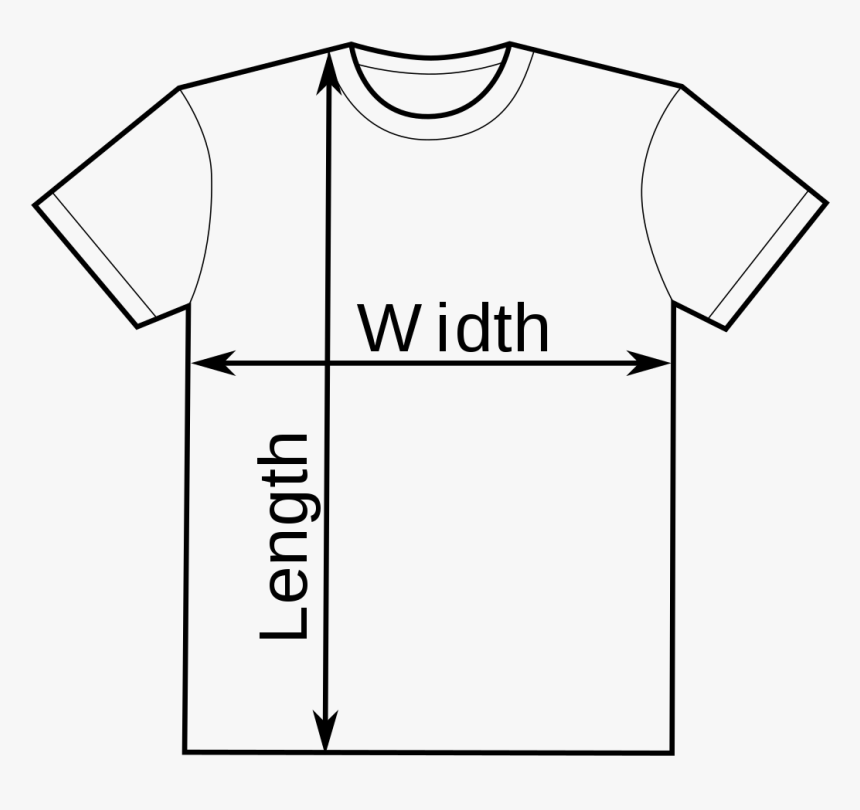 T Shirt Measurements Png, Transparent 