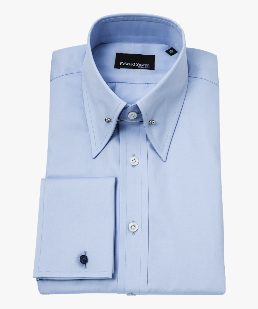 Blue Pin Collar Shirt, HD Png Download, Free Download