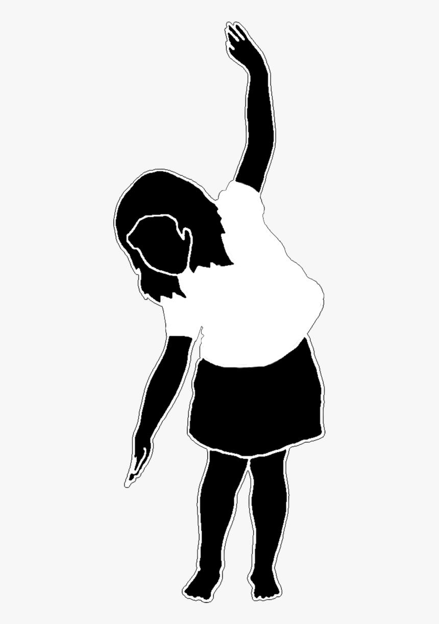 Silhouette Of Little Girl Dancing White Shirt - Illustration, HD Png Download, Free Download