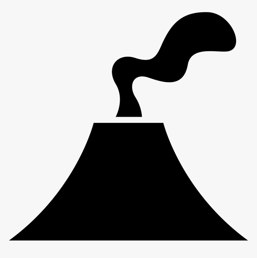 Erupting Volcano - Volcano Silhouette Png, Transparent Png, Free Download