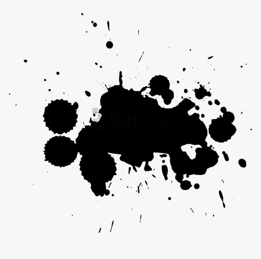 Ink Splat Png - Transparent Silhouette Splatter, Png Download, Free Download