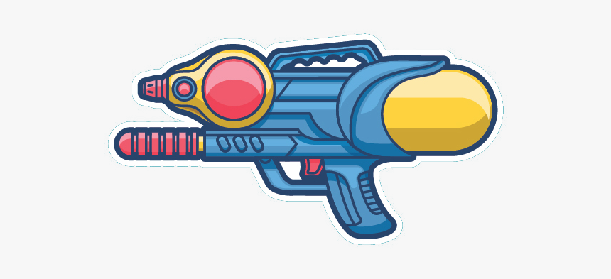 Water Gun Designer Pistol Clip Art - Cartoon Water Gun Png, Transparent Png, Free Download