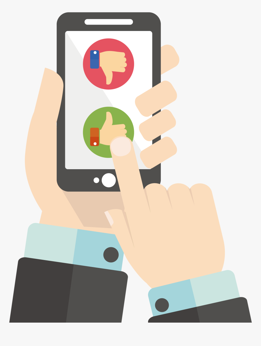 Mobile App Smartphone Illustration - Mobile In Hand Illustration, HD Png Download, Free Download