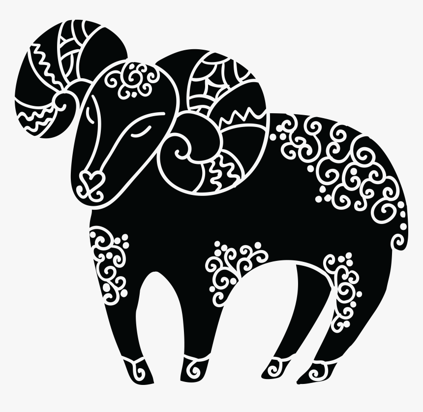 Free Clipart Of A Horoscope Astrology Zodiac Aries - Aries Clipart, HD Png Download, Free Download