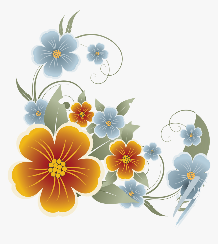 Download Vector Png - Flowers Vector Floral Png, Transparent Png, Free Download