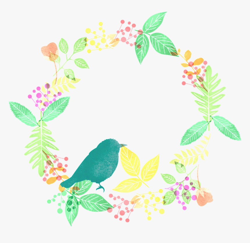 Fresh Watercolor Green Leaves Hand Drawn Wreath Decorative - Get Well Soon Images Watercolor, HD Png Download, Free Download