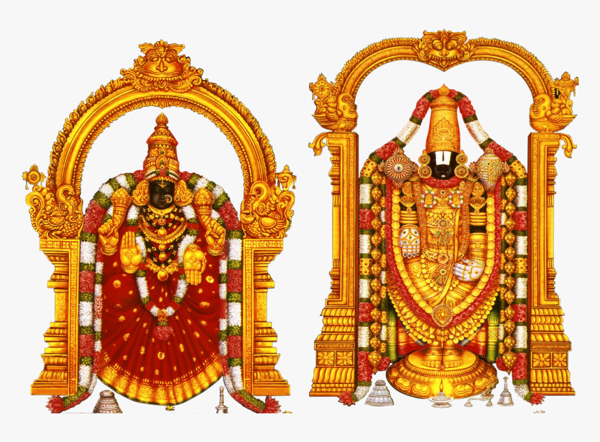 Lord Tirupati Venkateswara And Lord Vishnu Transparent - Lord Lakshmi Venkateswara Png, Png Download, Free Download