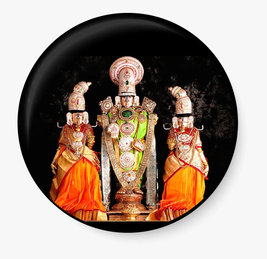 Venkateswara - Venkateswara Swamy With Wifes, HD Png Download, Free Download