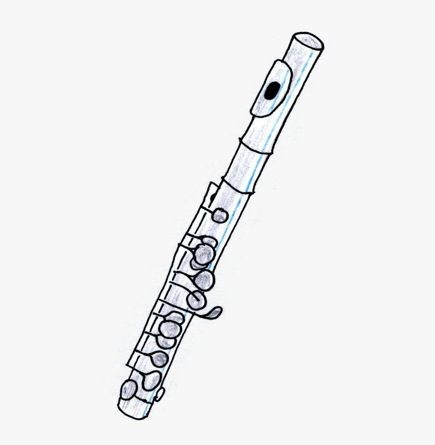 My New For This - Flute Drawing, HD Png Download, Free Download