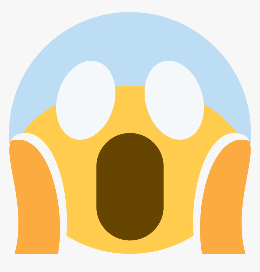 Face Screaming In Fear - Scream Emoji Twitter, HD Png Download, Free Download