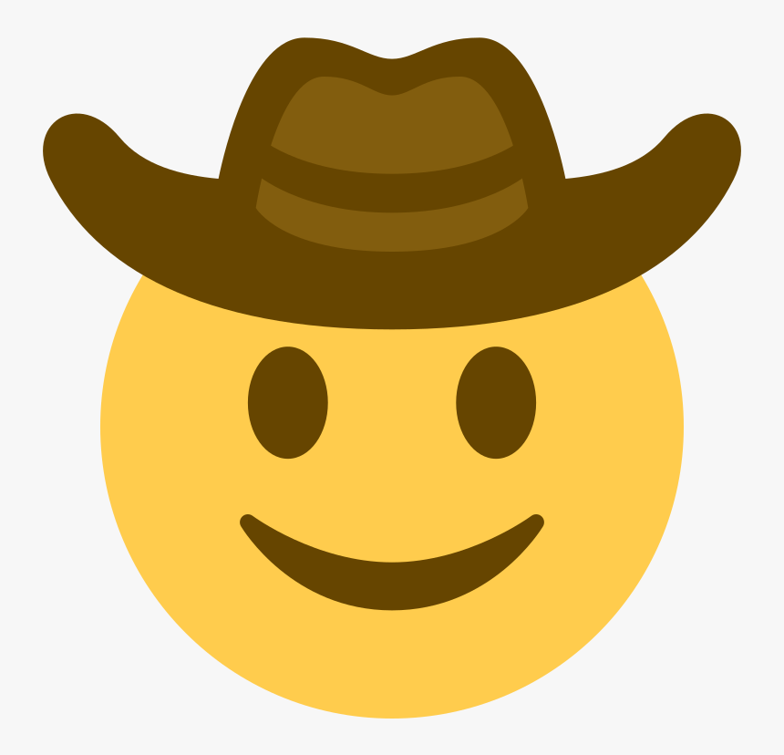 Transparent Transparent Emoji Png - Cowboy Emoji Twitter, Png Download, Free Download