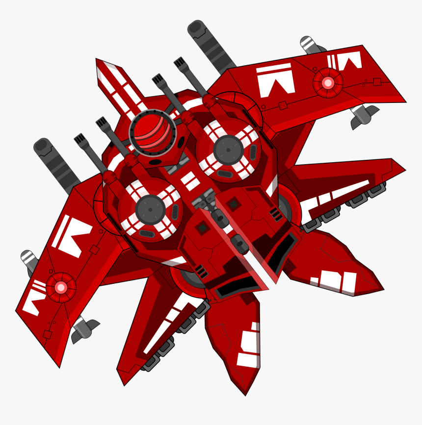 Spaceship Red Clip Arts - Red Png Spaceship, Transparent Png, Free Download