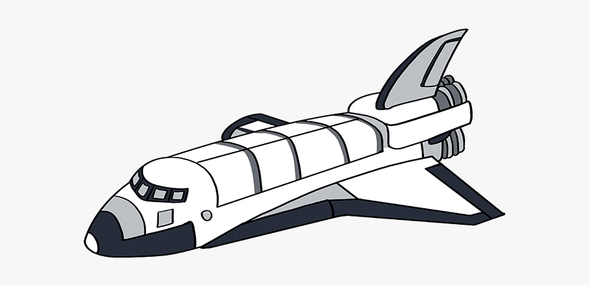 How To Draw A Space Shuttle - Easy To Draw Space Shuttle, HD Png Download, Free Download