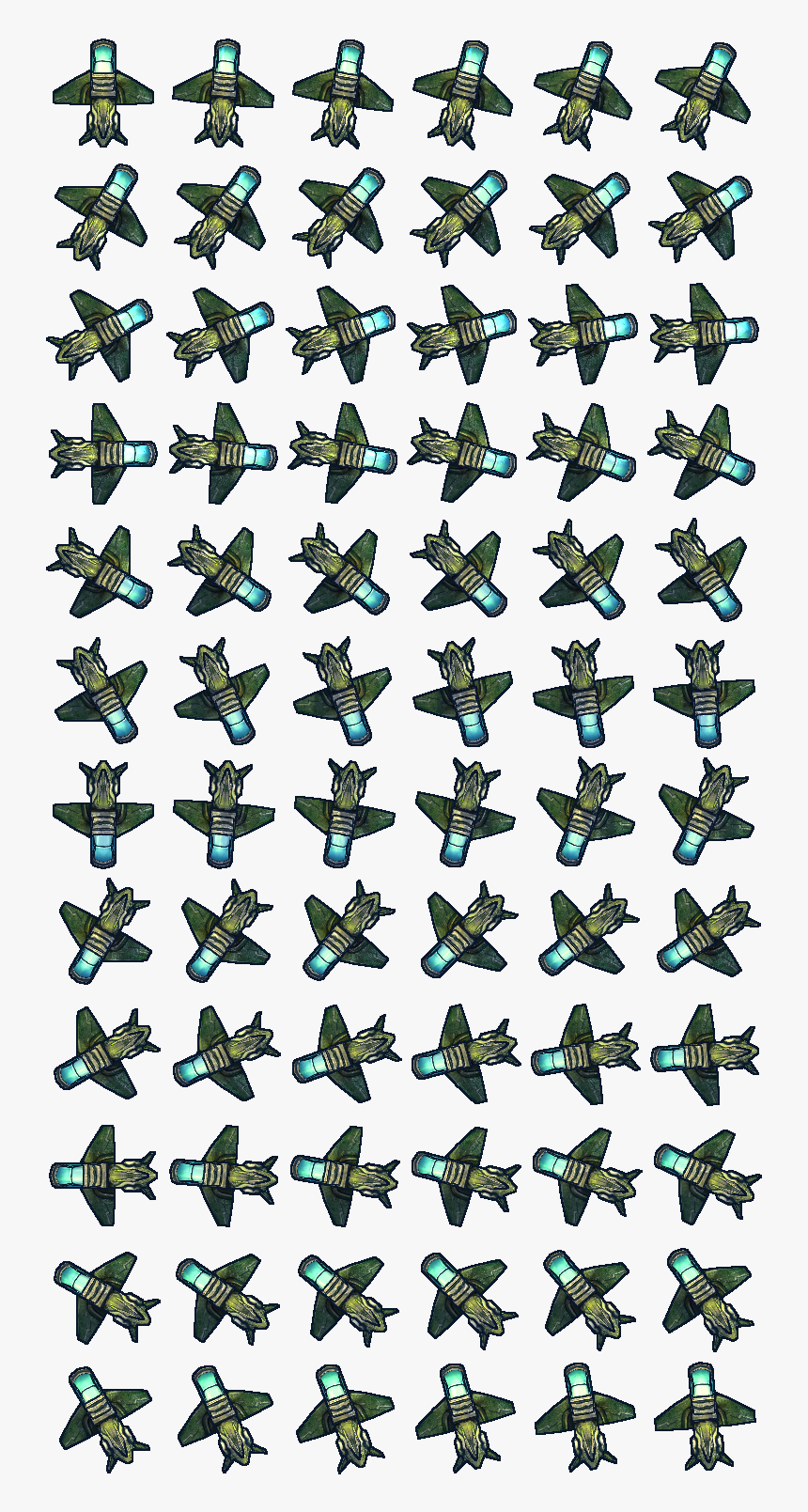 Sprite Sheet Space Ship , Png Download - Top Down Spaceship Sprite, Transparent Png, Free Download