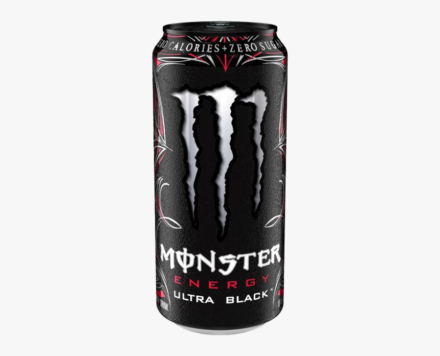 Energy Drink Png Free Download - Monster Energy Ultra Black, Transparent Png, Free Download