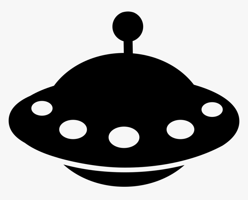 Space Ship - Alien Ship Cartoon Black, HD Png Download, Free Download