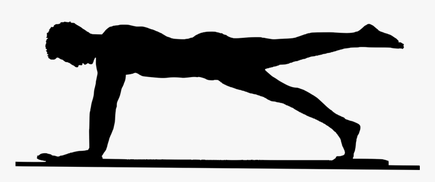 Silhouette, Fitness, Exercises, Exercising, Isolated - Balancing The Body Clip Art, HD Png Download, Free Download