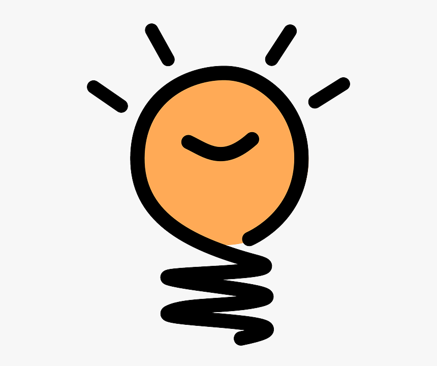 Lamp, Lit, Thought, Light, Bulb, Shine, Smile, Idea - Sun Icon, HD Png Download, Free Download