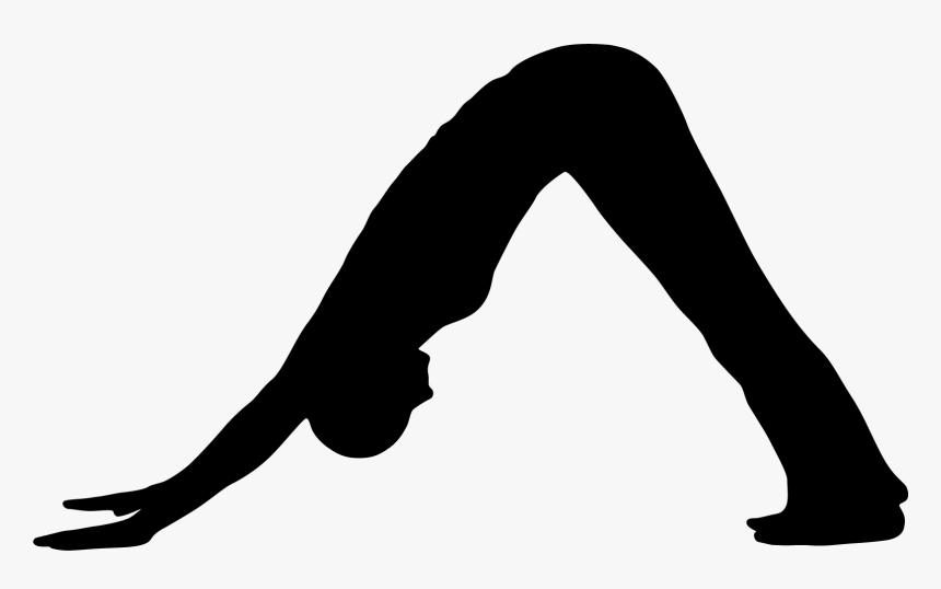 Downward Dog Pose Silhouette, HD Png Download, Free Download