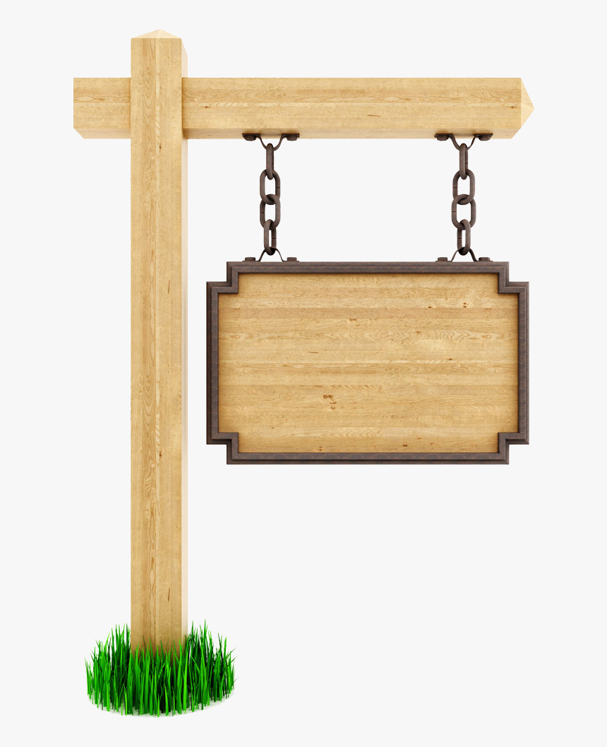 Wood Sign Png - Wooden Sign Post Png, Transparent Png, Free Download