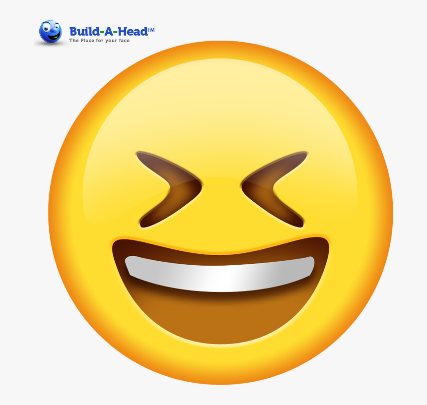 Funny Crossed Eyes Emoji - Grinning Squinting Face Emoji, HD Png Download, Free Download