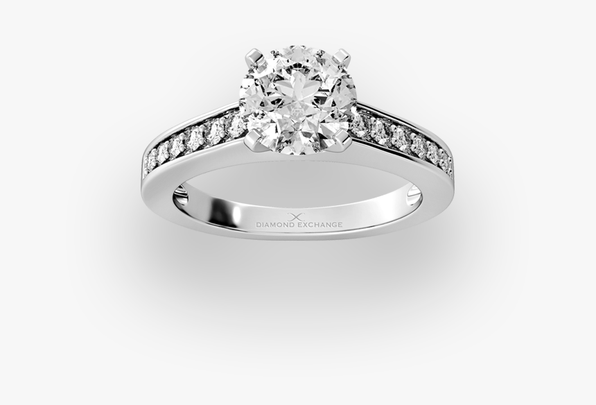 Diamond Ring With Ruby Accent, HD Png Download, Free Download