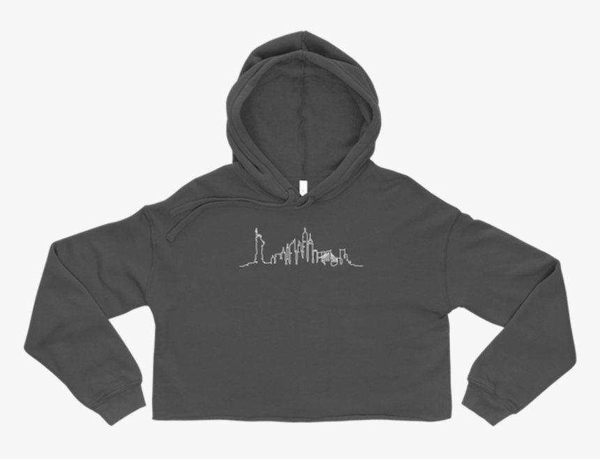 New York City Skyline Crop Hoodie - Supreme Cropped Hoodie Black, HD Png Download, Free Download