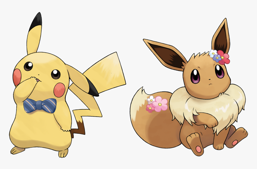 Eevee Pokemon Png Download Pokemon Eevee And Pikachu Transparent Png Kindpng