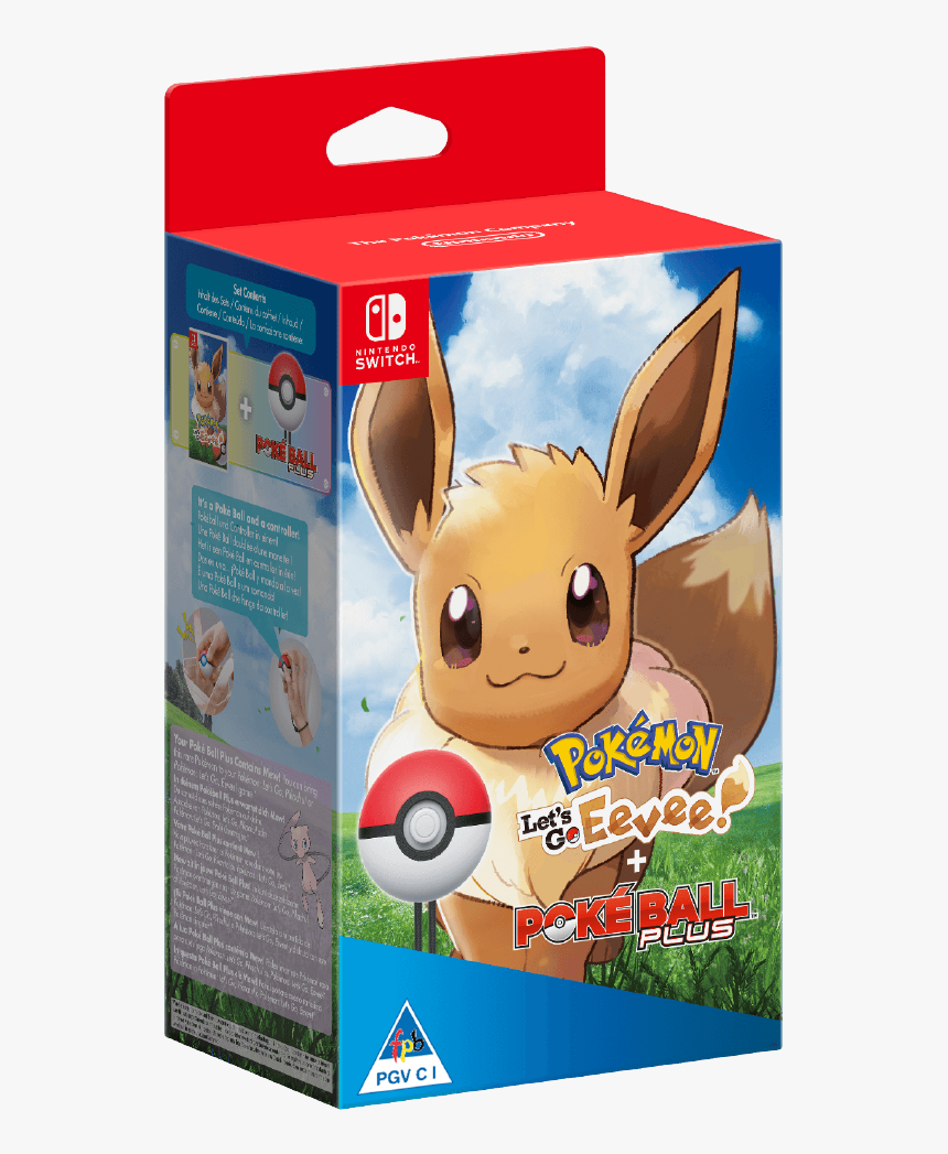 Pokemon Lets Go Eevee Pokeball , Png Download - Pokemon Let's Go Eevee Pokeball Plus Pack, Transparent Png, Free Download