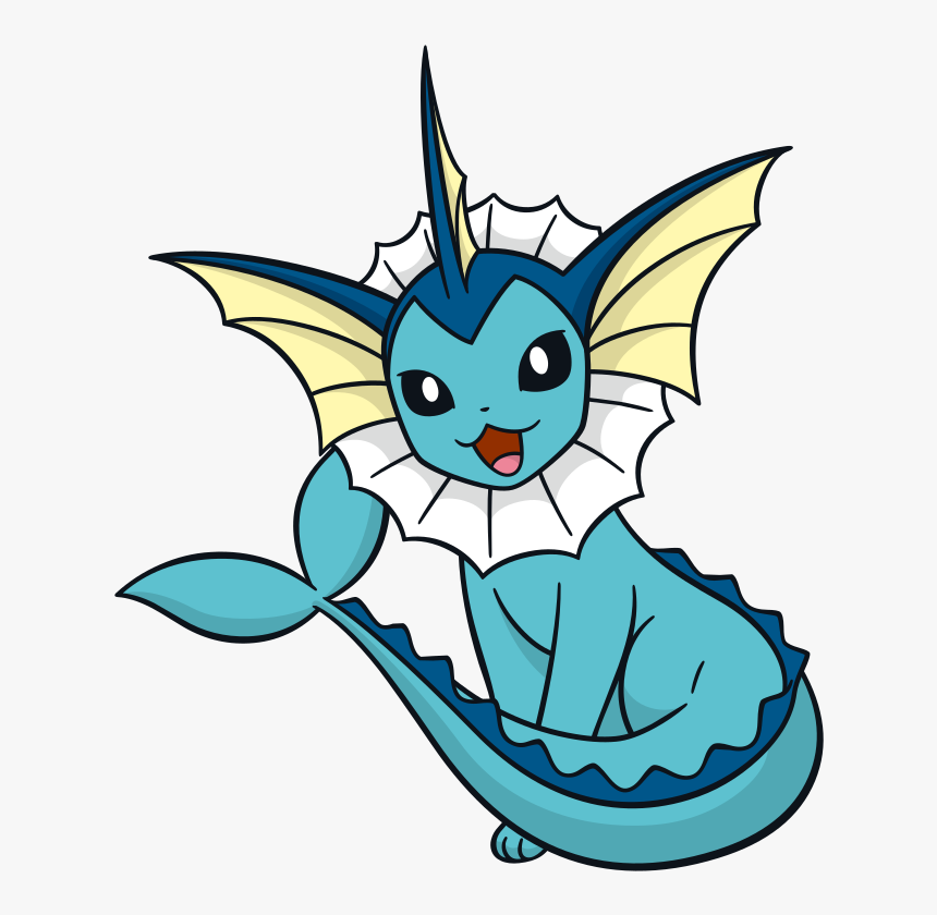 Vaporeon Pokemon Character Vector Art - Vaporeon Png, Transparent Png, Free Download