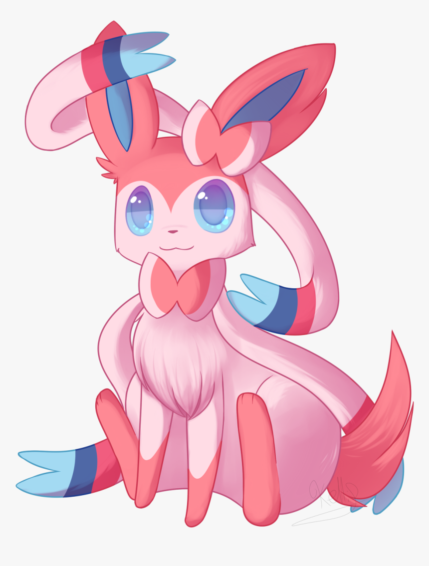 Pokémon X And Y Pokémon Art Academy Ash Ketchum Pink - Cute Sylveon Eevee Evolutions, HD Png Download, Free Download